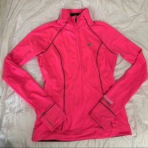 Hollister workout pink zip up